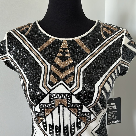 NWT Express sequin midi dress S - Picture 3 of 8